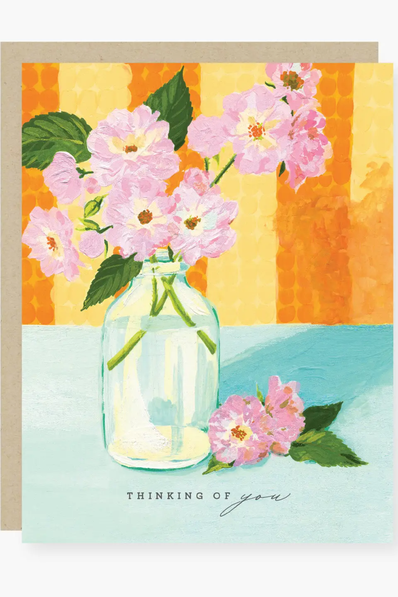 Floral Jar Thinking of You Card – Elizabeth Boutique