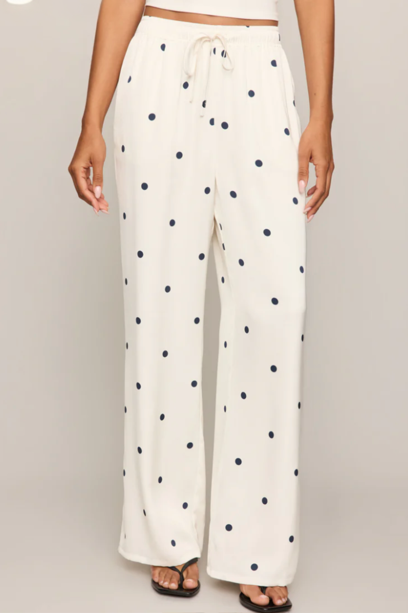 パンツ llic Dot Trouser 30 Z Supply Lara Satin Dot Wide Leg Pant – Elizabeth Boutique