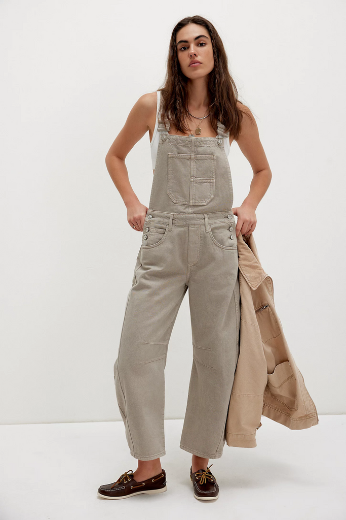 Free People Good Luck Barrel Overall