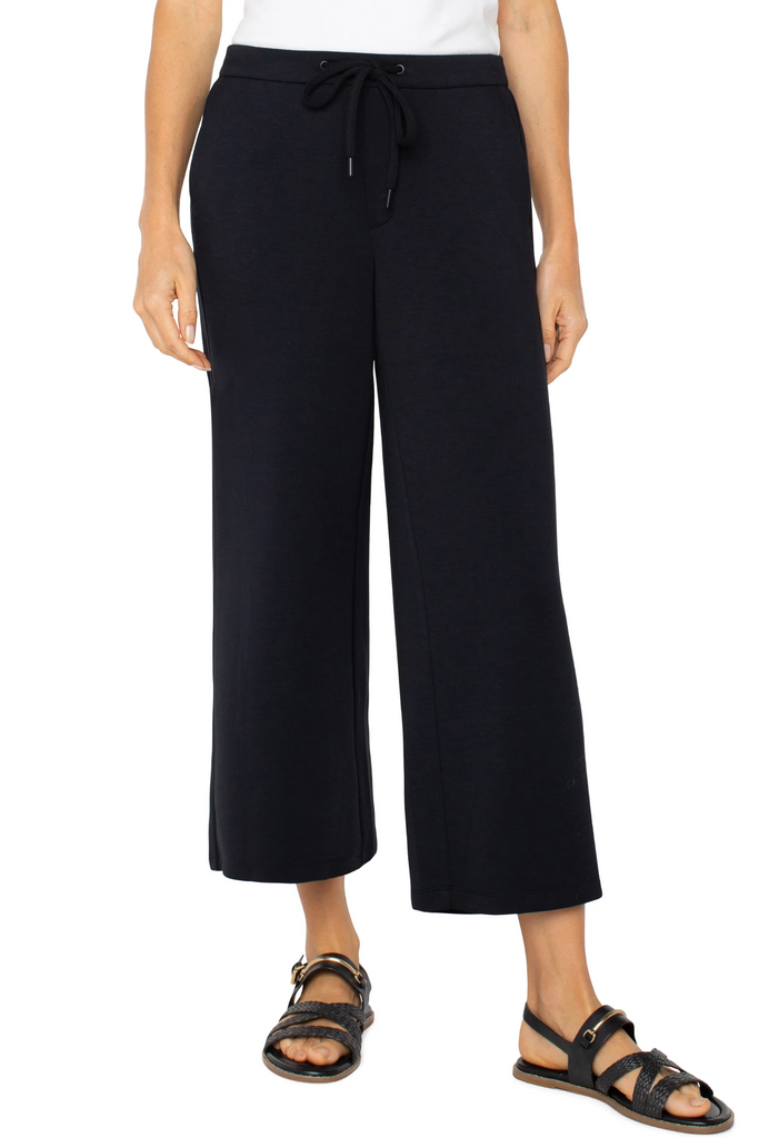 Liverpool Pull-On Wide Leg Crop Trouser