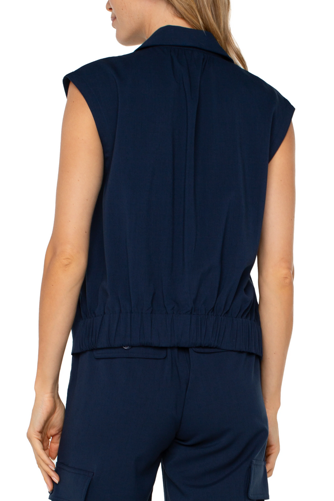 Liverpool Sleeveless Cropped Shirt