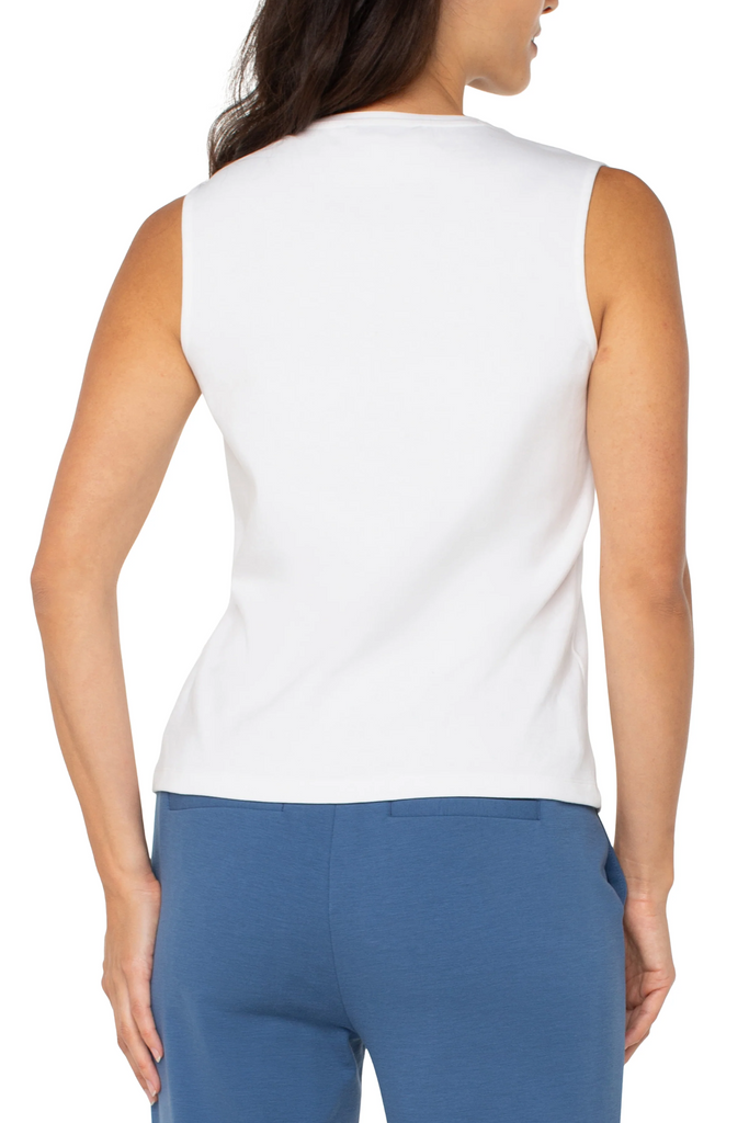 Liverpool Sleeveless V-neck Knit Top