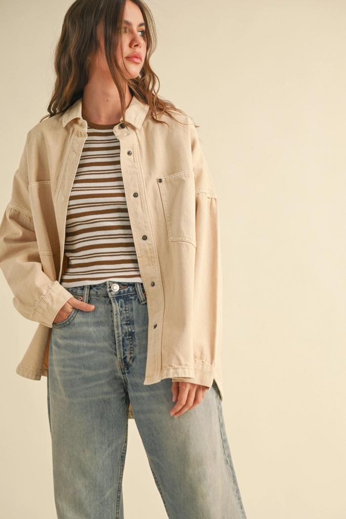 Miou Muse Denim Shirt Jacket