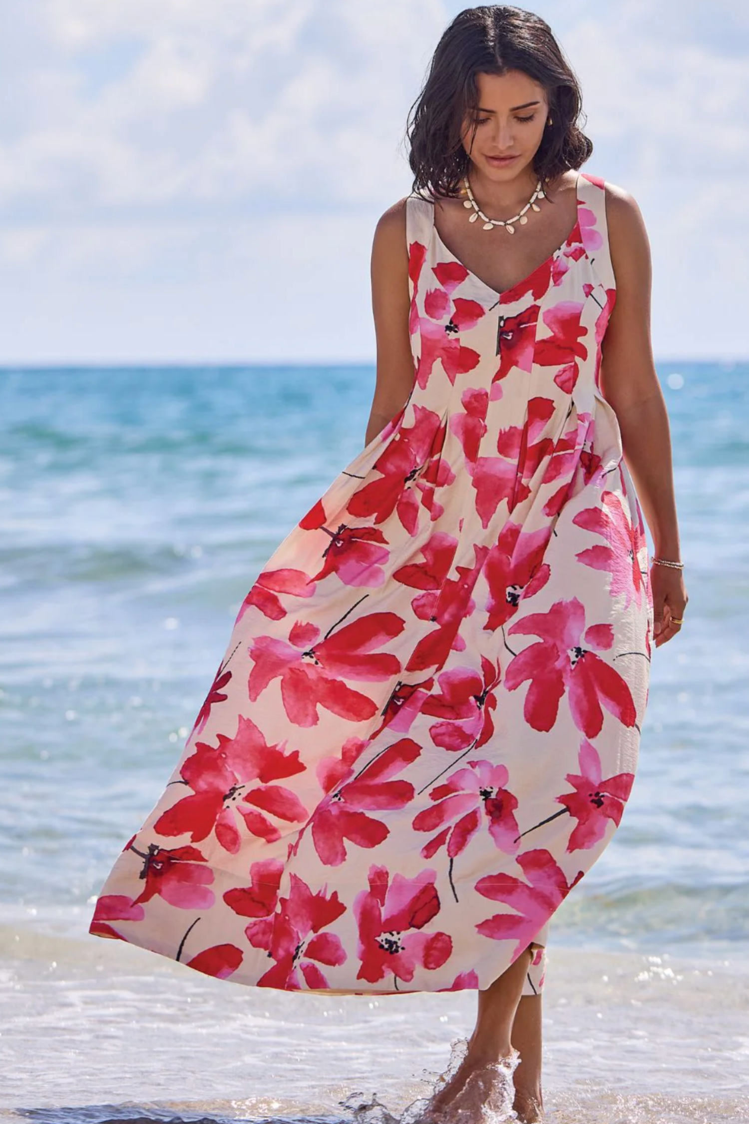 Tribal Sleeveless Midi Dress – Elizabeth Boutique