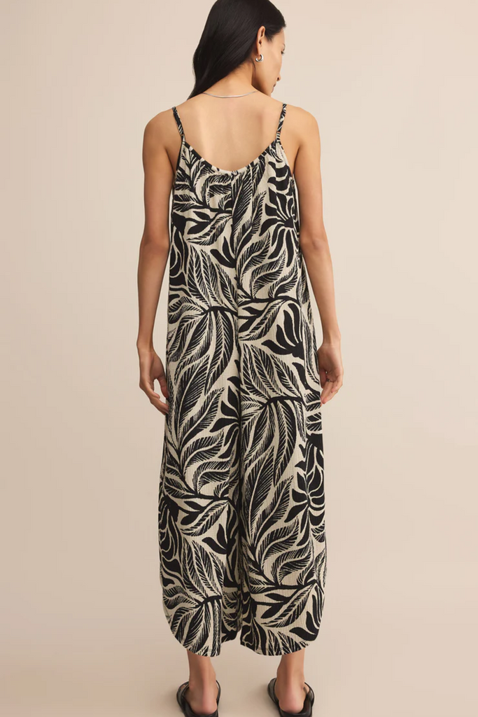 BOATNECK COMBINAISON W TROPICAL新品　4/30迄 Z Supply Flared Isla Leaf Jumpsuit – Elizabeth Boutique