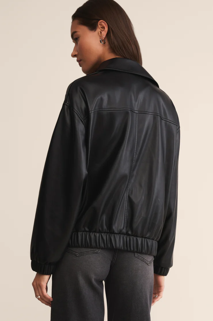 Z Supply Idols Faux Leather Bomber Jacket – Elizabeth Boutique